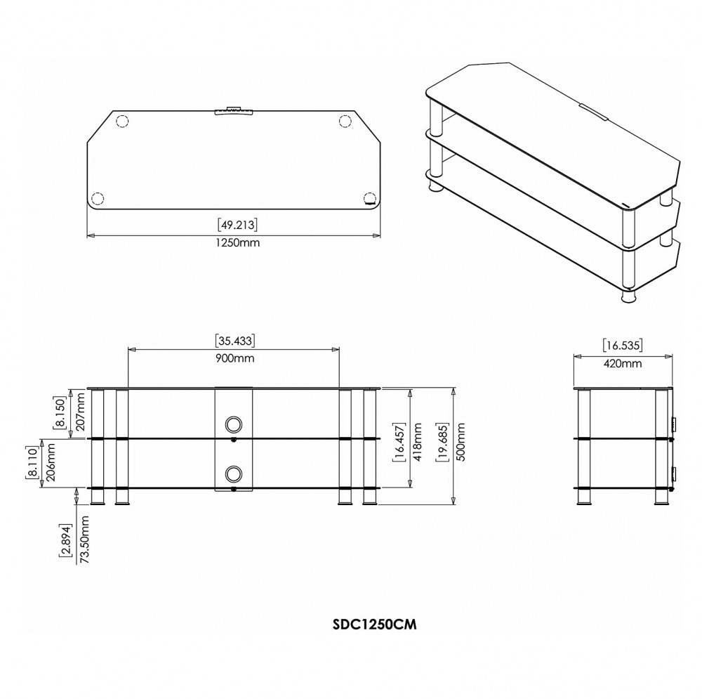 AVF Glass Floor Stand for TV’s upto 55″ AVF Glass Floor Stand for TV’s upto 55″