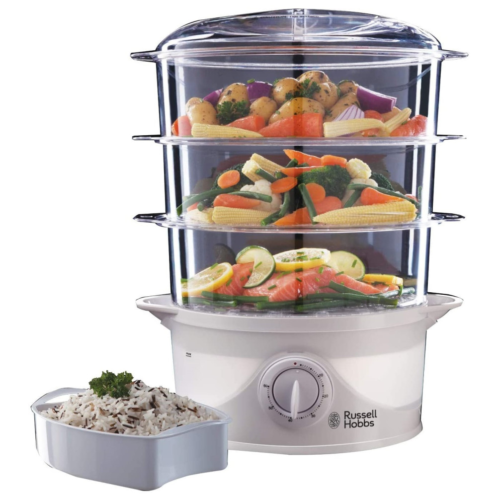 Russell Hobbs 3 Tier Food Steamer | 21140 Russell Hobbs 3 Tier Food Steamer | 21140