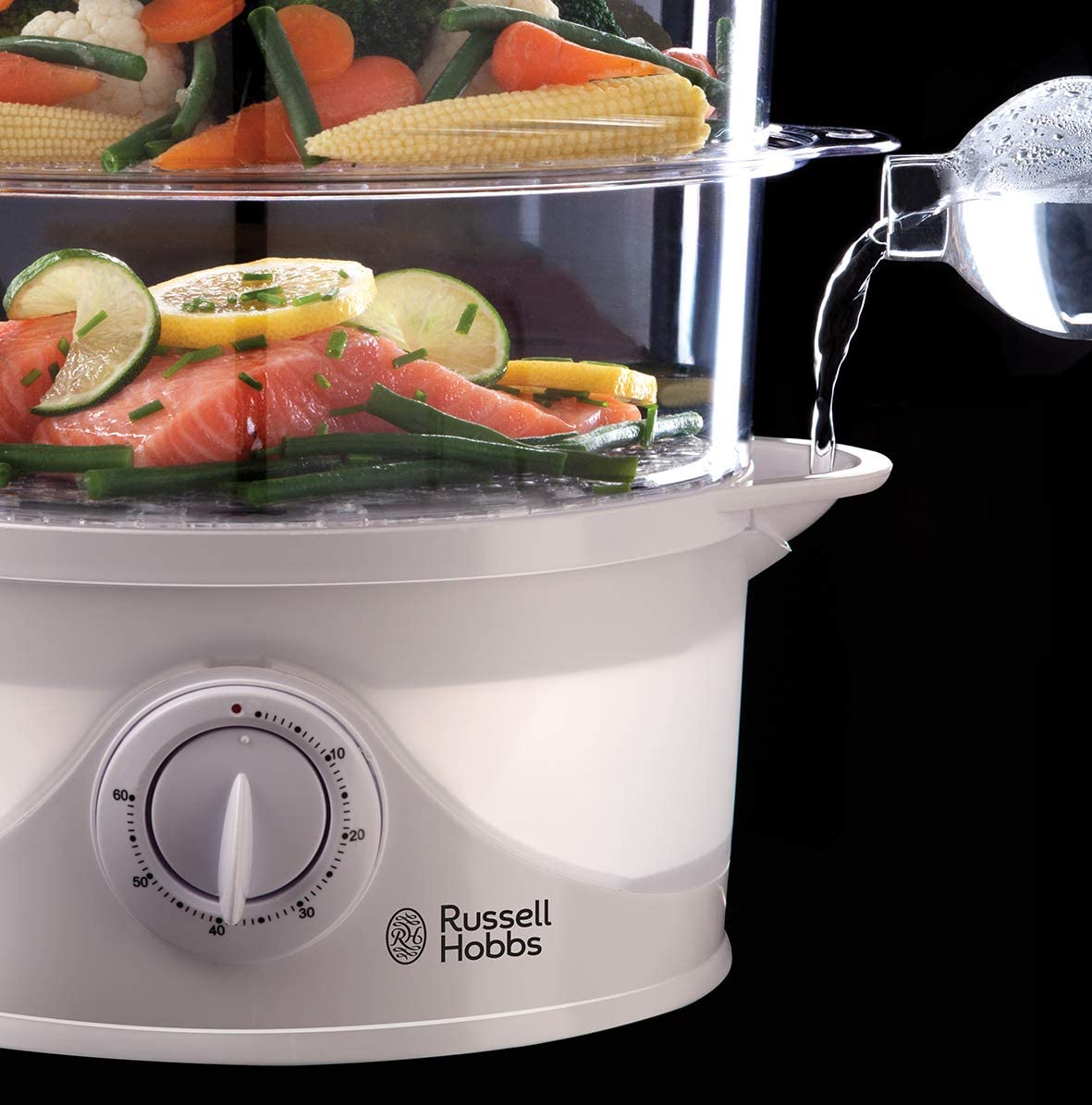Russell Hobbs 3 Tier Food Steamer | 21140 Russell Hobbs 3 Tier Food Steamer | 21140