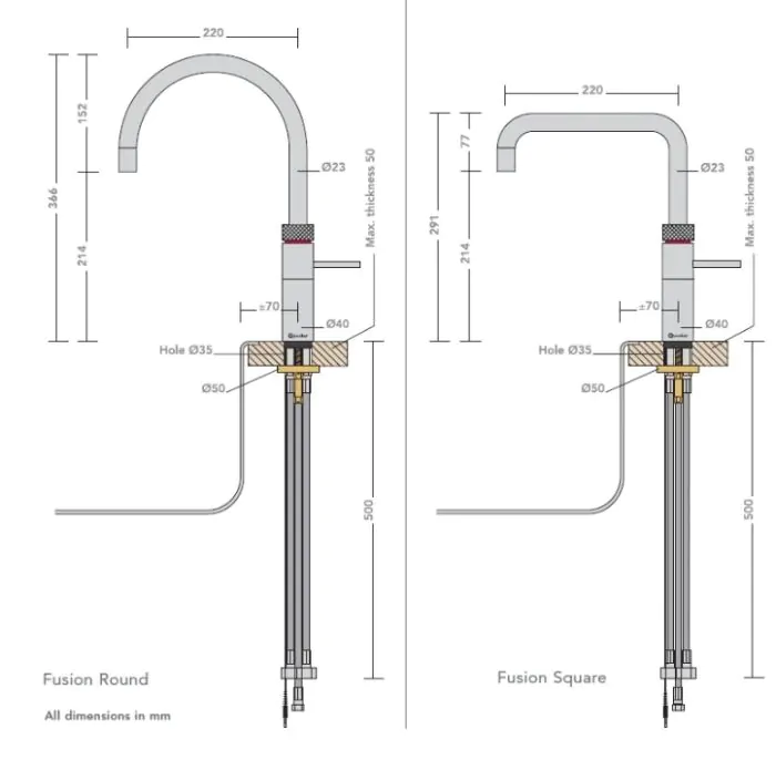 Quooker Pro3 Fusion Tap | Round | Chrome | 3FRCHR Quooker Pro3 Fusion Tap | Round | Chrome | 3FRCHR