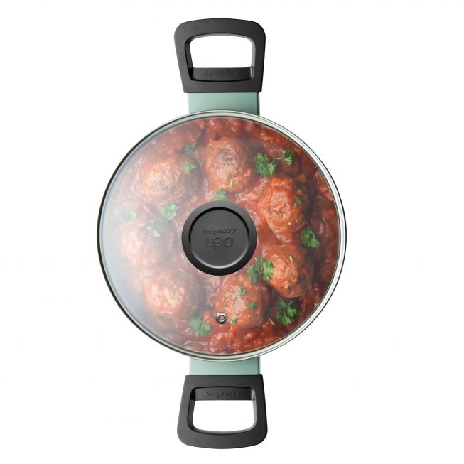 Berghoff Non-Stick Covered Saucepan | 20cm | Sage | 3950330 Berghoff Non-Stick Covered Saucepan | 20cm | Sage | 3950330