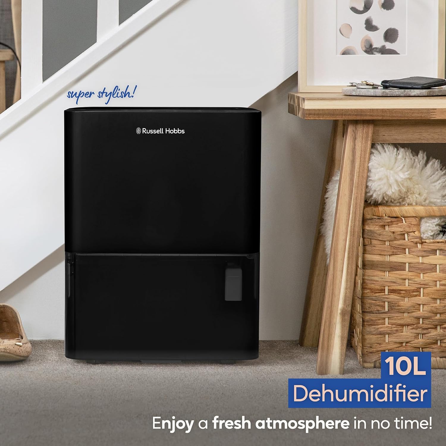 Russell Hobbs Dehumidifier 10 Litre | Black | RHDH1001B Russell Hobbs Dehumidifier 10 Litre | Black | RHDH1001B