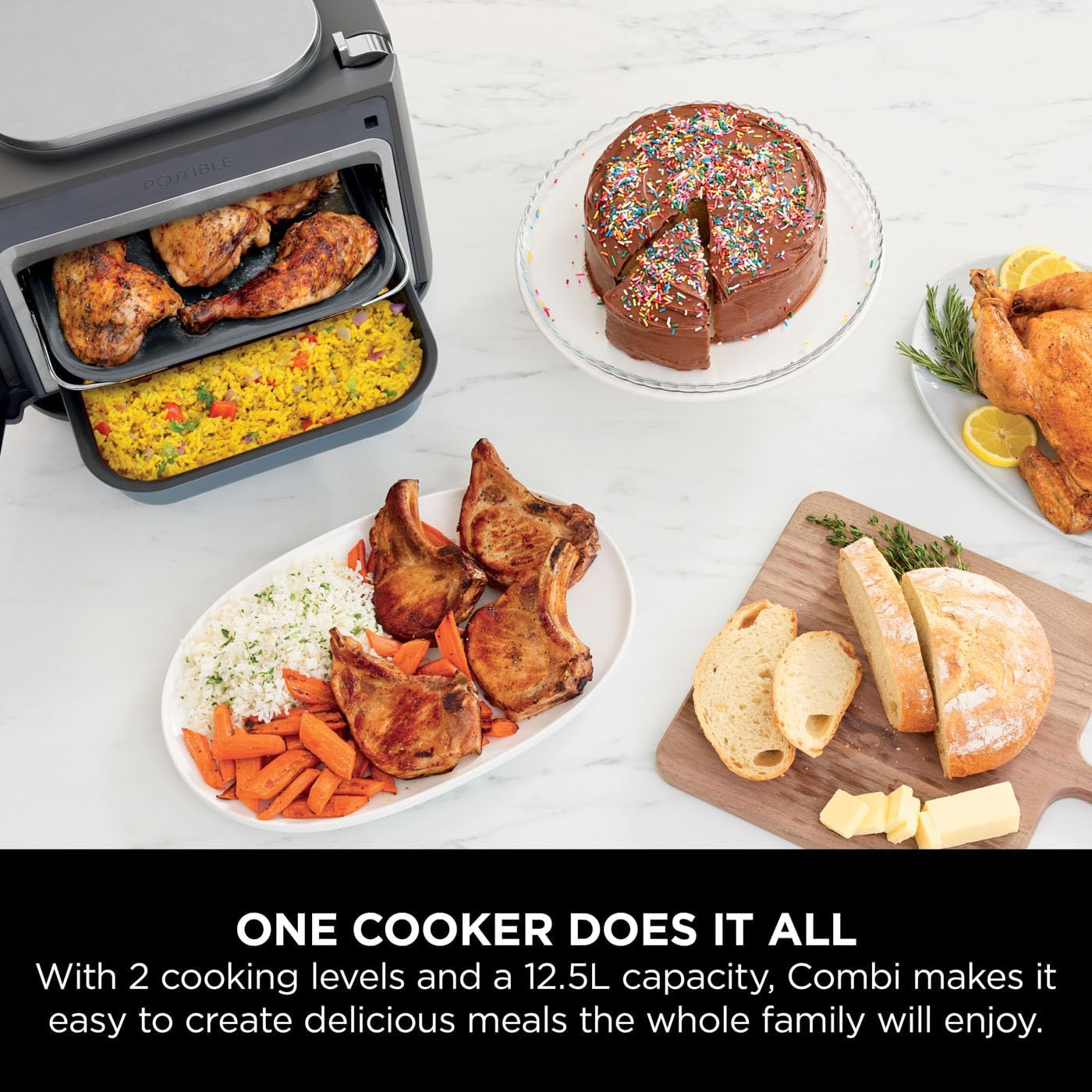 Ninja Combi 12-in-1 Multi-Cooker Oven & Air Fryer | SFP700UK Ninja Combi 12-in-1 Multi-Cooker Oven & Air Fryer | SFP700UK