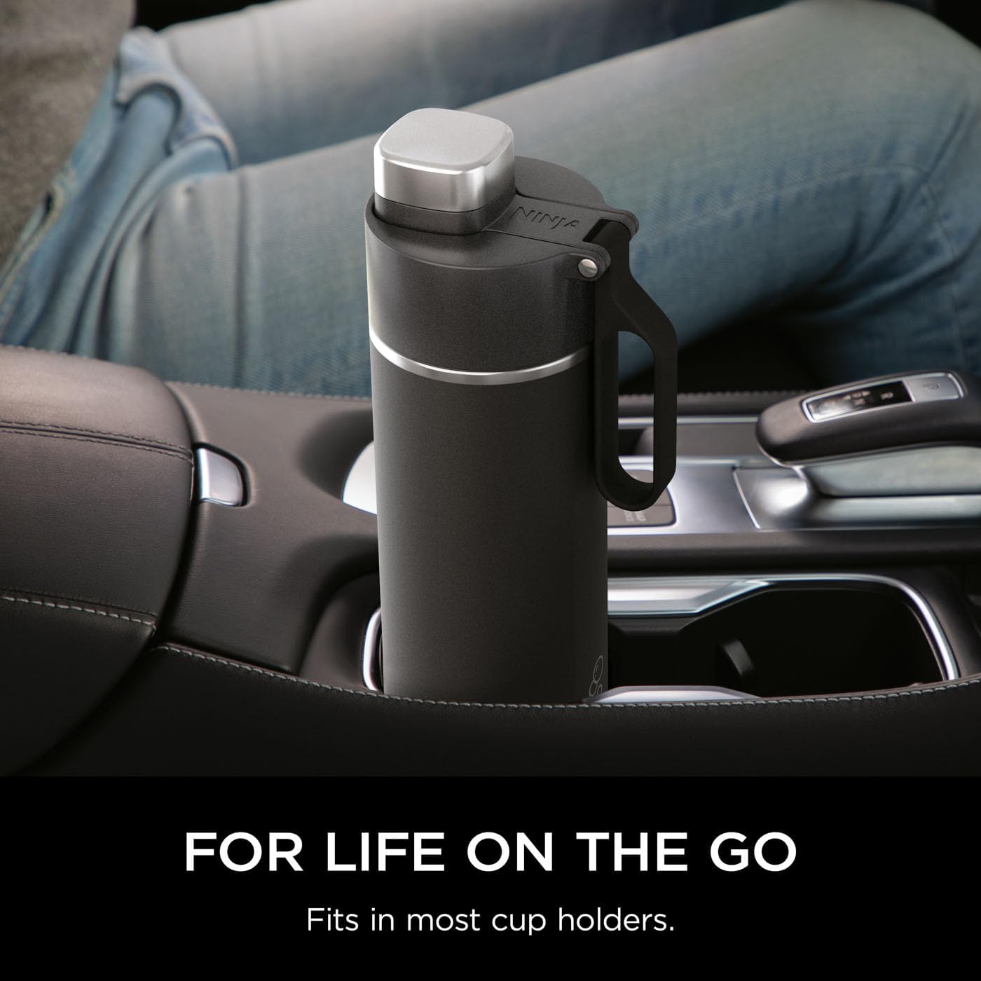 Ninja Thirsti 530ml Travel Bottle | Black | DW1801EUUKBK Ninja Thirsti 530ml Travel Bottle | Black | DW1801EUUKBK