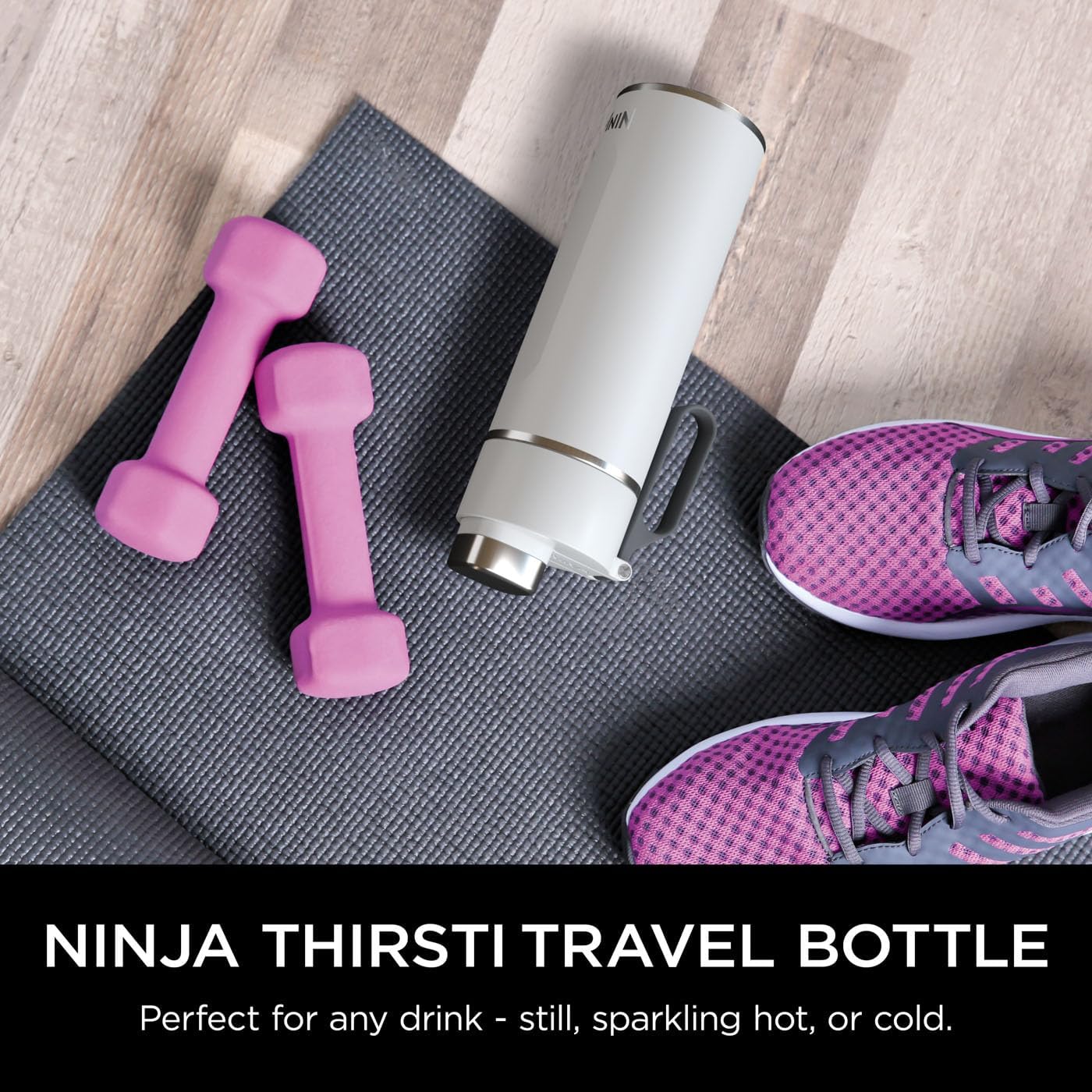 Ninja Thirsti 530ml Travel Bottle | White | DW1801EUUKWH Ninja Thirsti 530ml Travel Bottle | White | DW1801EUUKWH