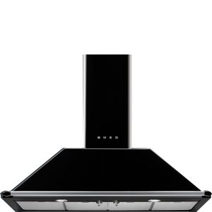 Smeg Victoria 110CM Chimney Cooker Hood | Black | KT110BLE