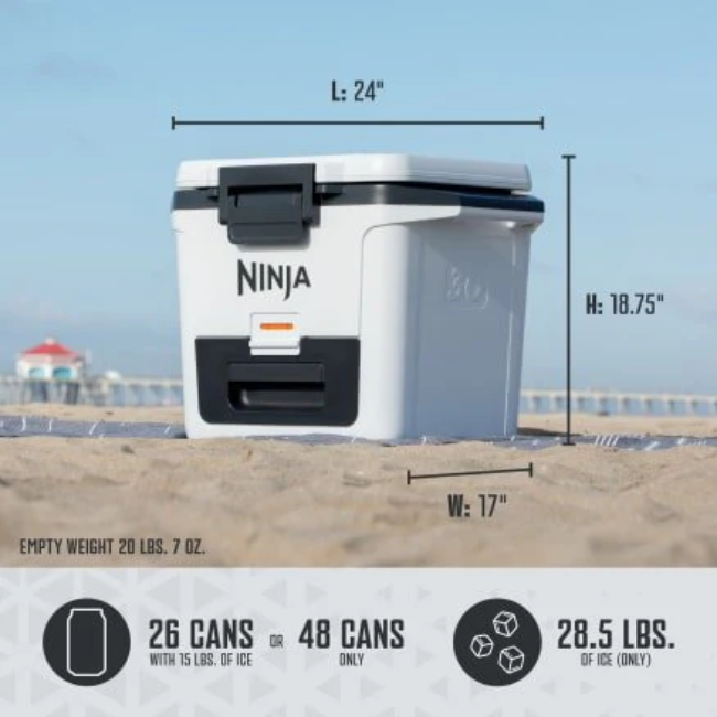 Ninja FrostVault Hard Cooler | 28L | White | FB131UKWH Ninja FrostVault Hard Cooler | 28L | White | FB131UKWH