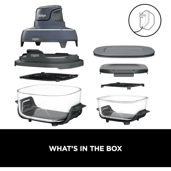 Ninja CRISPi 4-in-1 Portable Glass Air Fryer | Cyber Space | FN101UKGY Ninja CRISPi 4-in-1 Portable Glass Air Fryer | Cyber Space | FN101UKGY