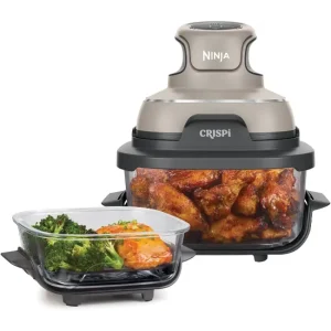 Ninja CRISPi 4-in-1 Portable Glass Air Fryer | Stone | FN101UKST Ninja CRISPi 4-in-1 Portable Glass Air Fryer | Stone | FN101UKST