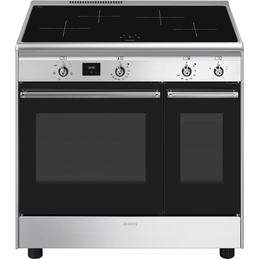 Smeg 90cm Concert Range Cooker | Induction Hob | Stainless Steel | CX92IM Smeg 90cm Concert Range Cooker | Induction Hob | Stainless Steel | CX92IM