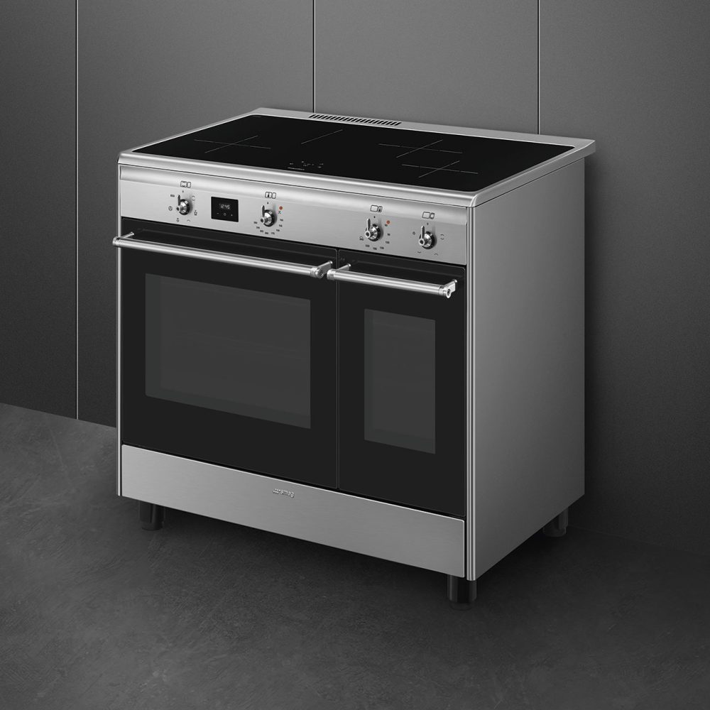 Smeg 90cm Concert Range Cooker | Induction Hob | Stainless Steel | CX92IM Smeg 90cm Concert Range Cooker | Induction Hob | Stainless Steel | CX92IM