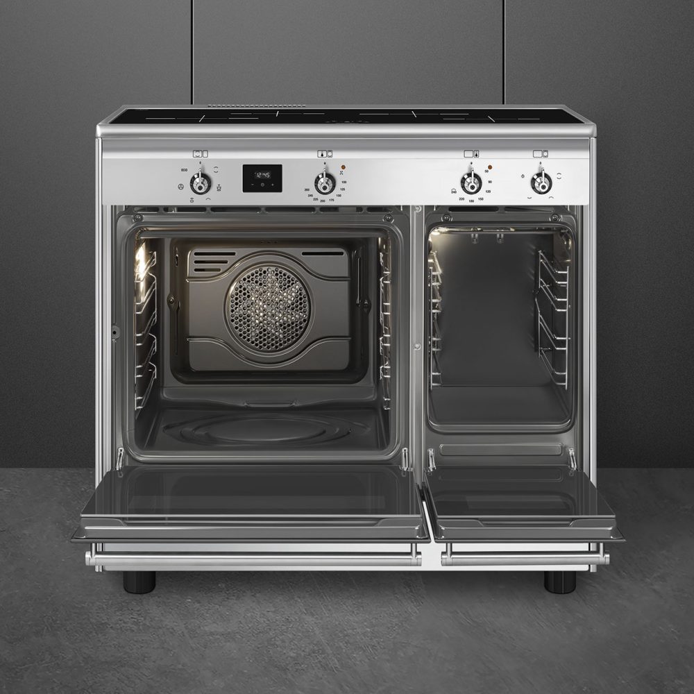 Smeg 90cm Concert Range Cooker | Induction Hob | Stainless Steel | CX92IM Smeg 90cm Concert Range Cooker | Induction Hob | Stainless Steel | CX92IM