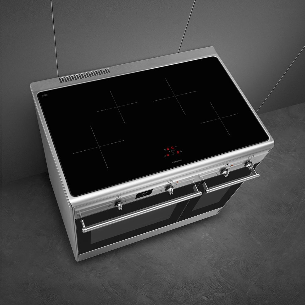 Smeg 90cm Concert Range Cooker | Induction Hob | Stainless Steel | CX92IM Smeg 90cm Concert Range Cooker | Induction Hob | Stainless Steel | CX92IM