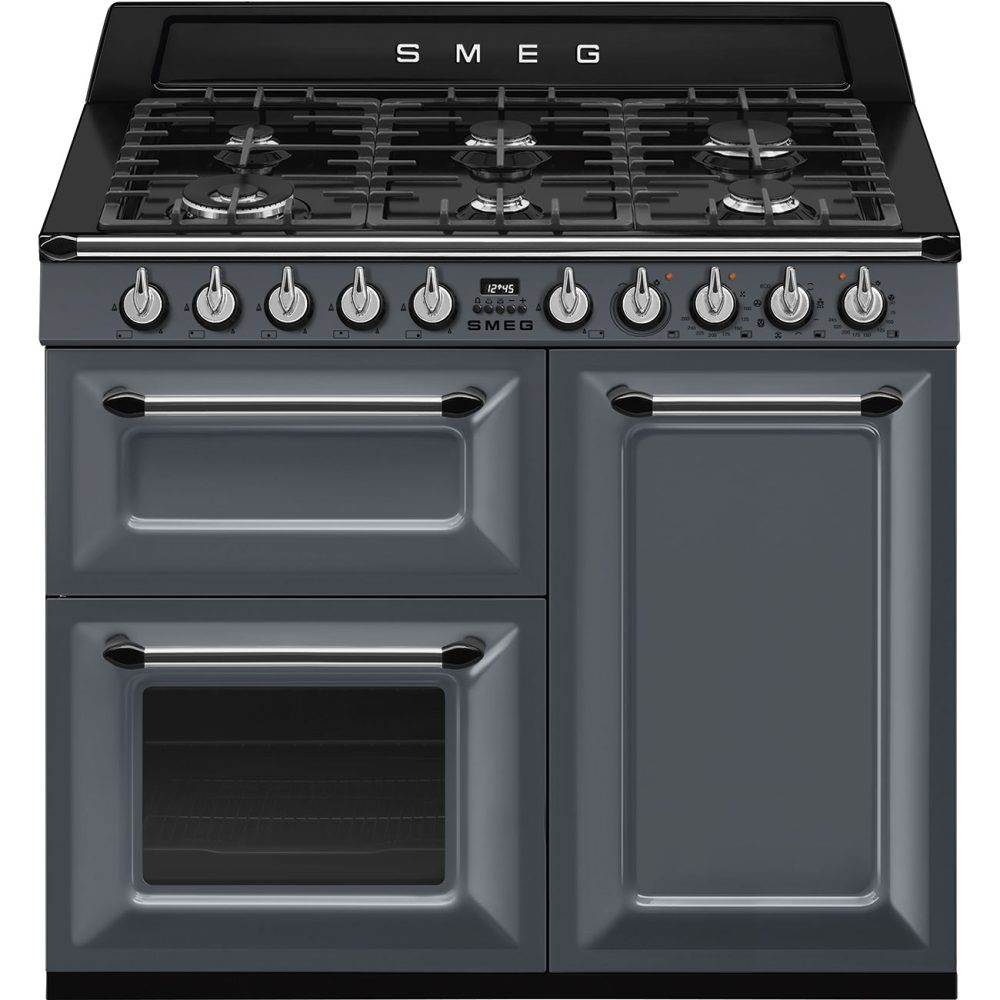 Smeg 100cm Victoria Triple Cavity Cooker | Duel Fuel | Slate Grey | TR103GR Smeg 100cm Victoria Triple Cavity Cooker | Duel Fuel | Slate Grey | TR103GR